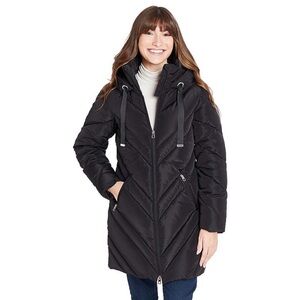 Nine West Black Puffer Coat